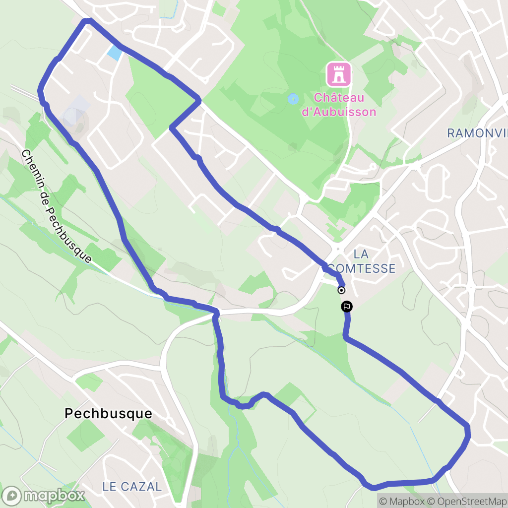 Ramonville-Saint-Agne : carte du parcours de randonnée - France