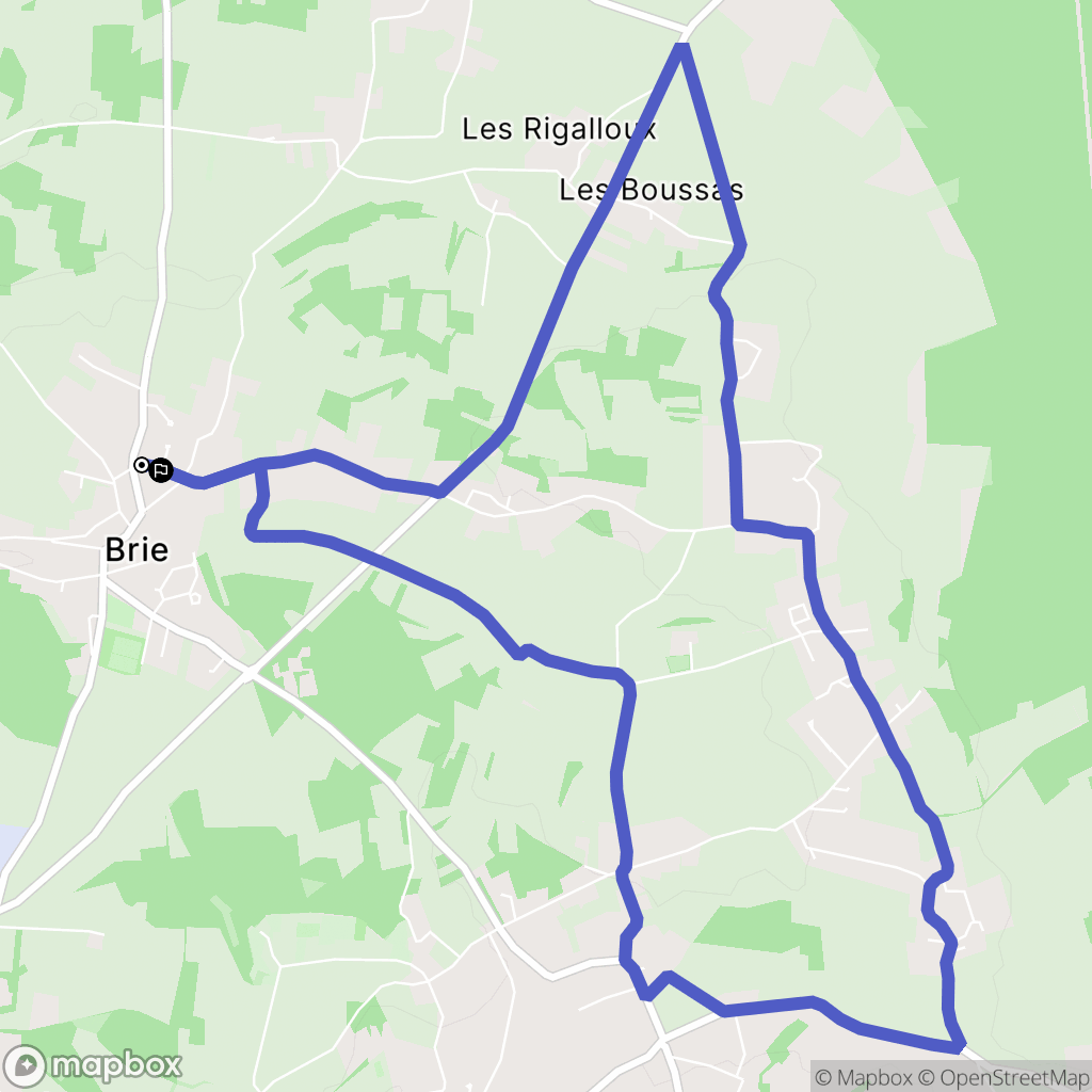 Brie : carte du parcours de randonnée - France