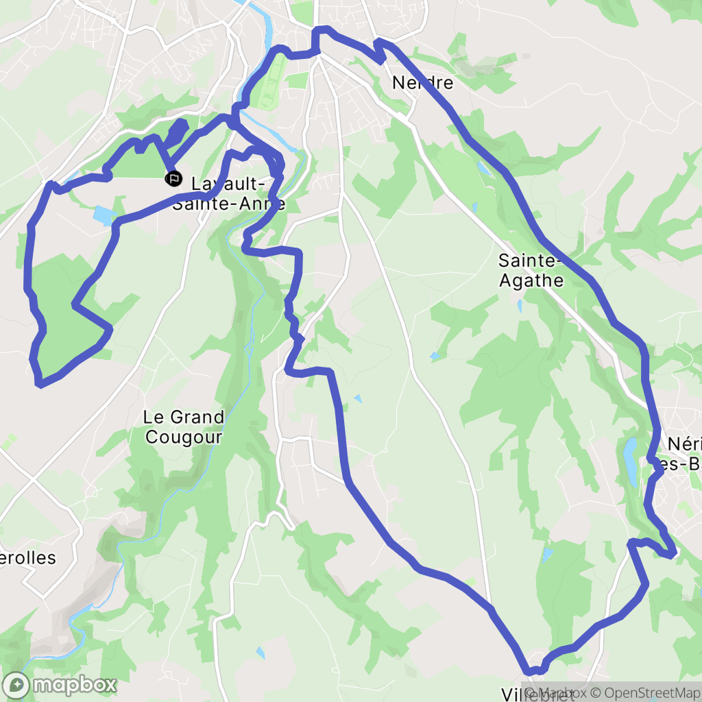 Lavault-Sainte-Anne : carte du parcours de randonnée - France