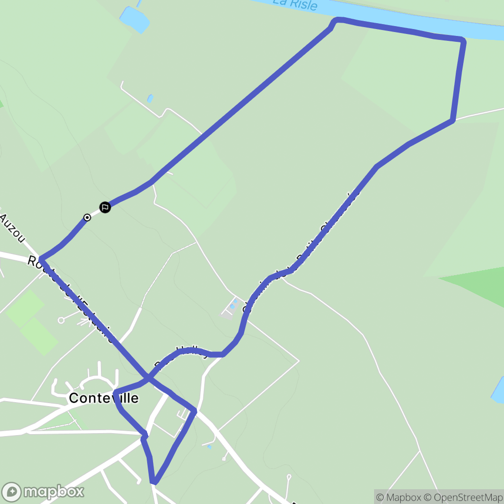 Conteville : carte du parcours de randonnée - France