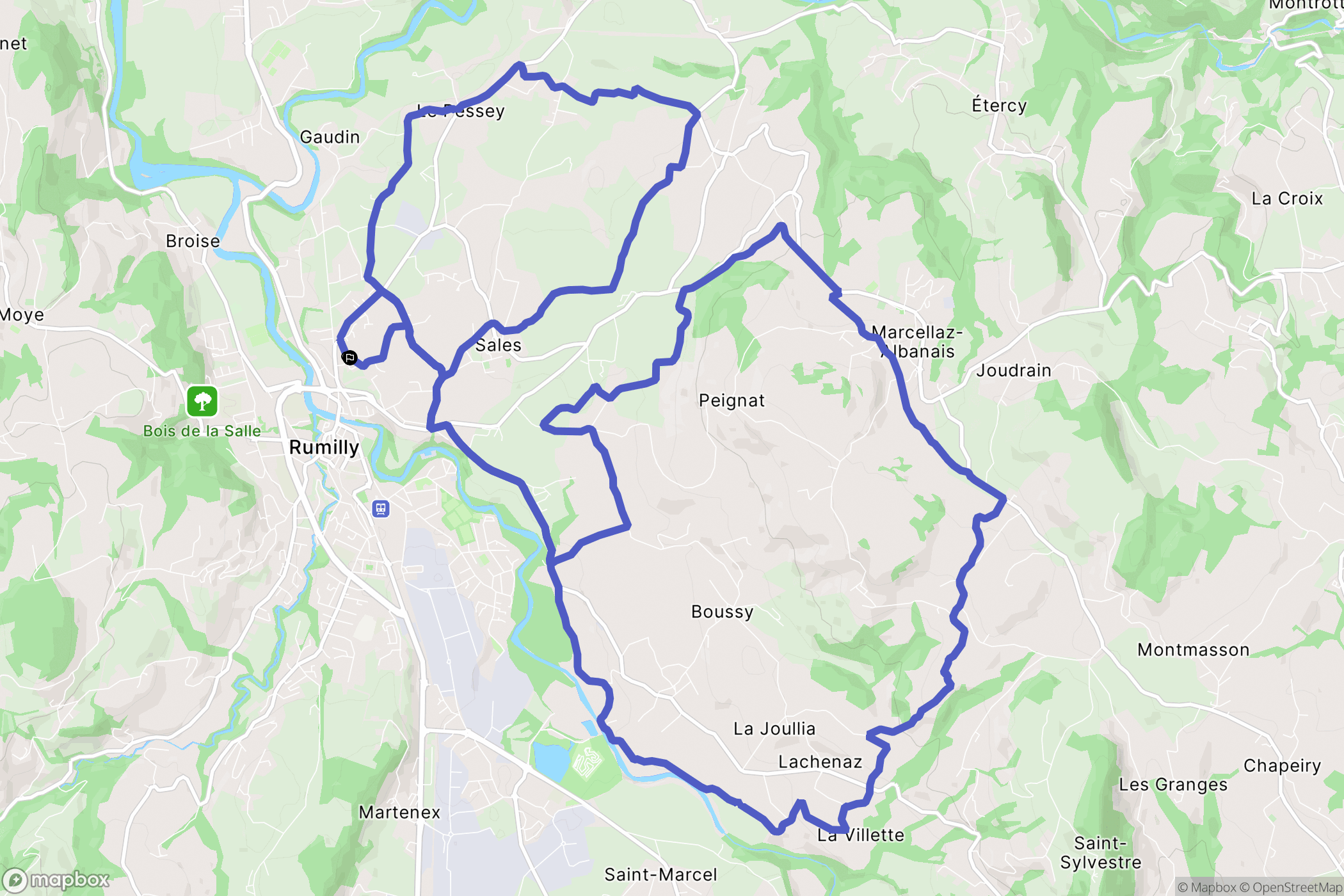 Rumilly : carte du parcours de randonnée - France