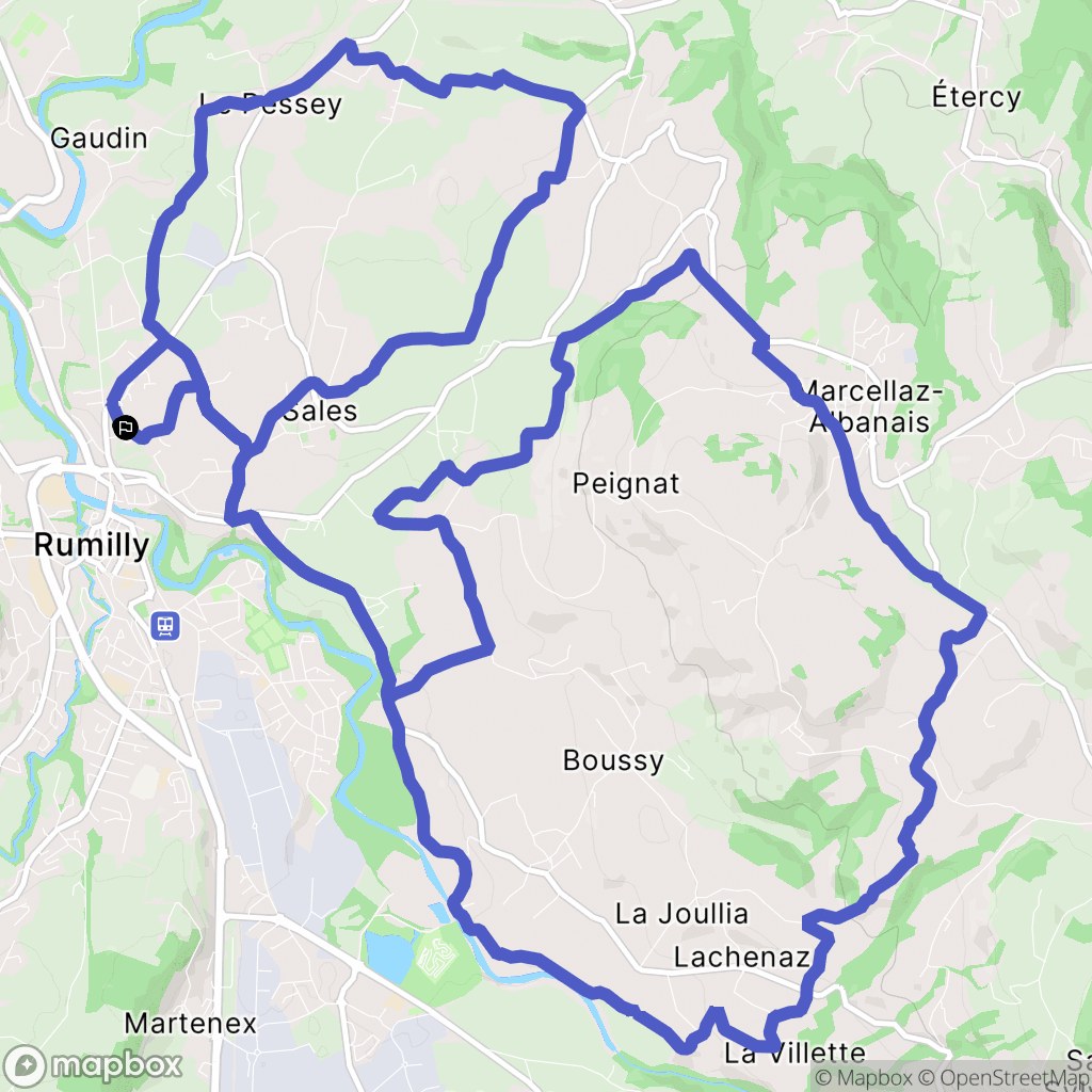 Rumilly : carte du parcours de randonnée - France