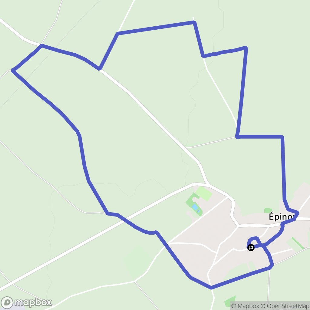 Épinoy : carte du parcours de randonnée - France