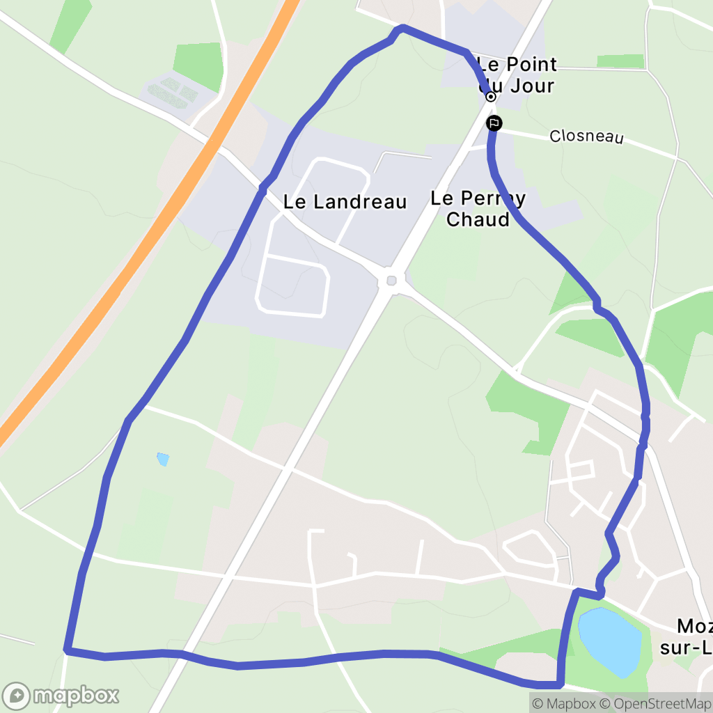 Mozé-sur-Louet : carte du parcours de randonnée - France