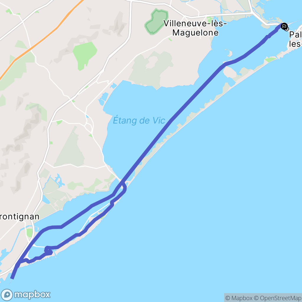 Palavas-les-Flots : carte du parcours de randonnée - France