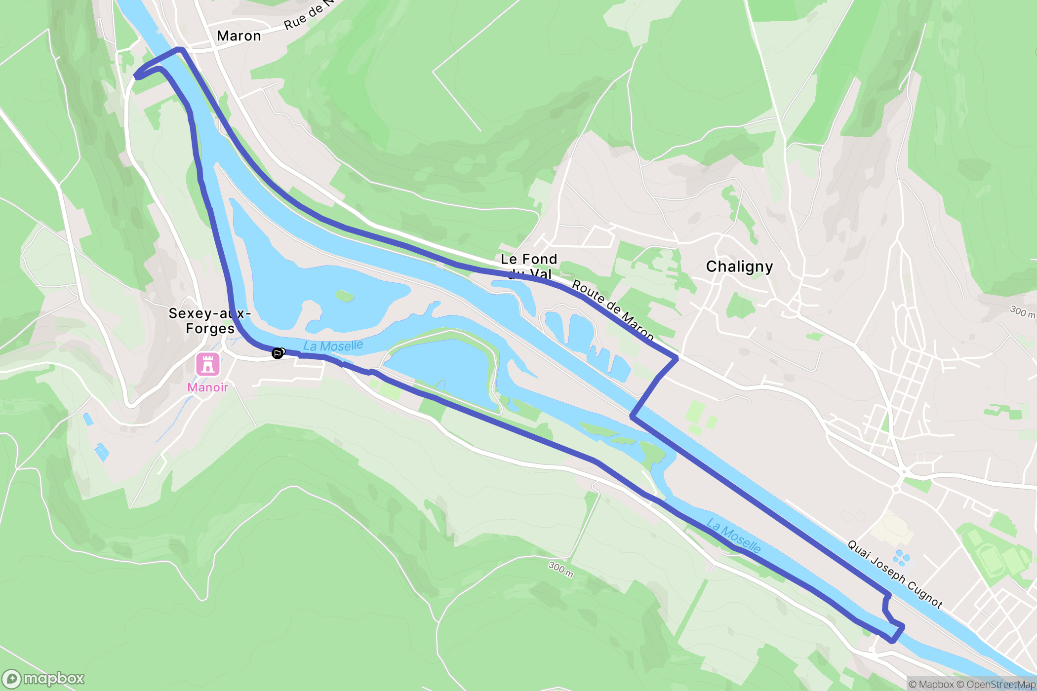 Sexey-aux-Forges : carte du parcours de randonnée - France