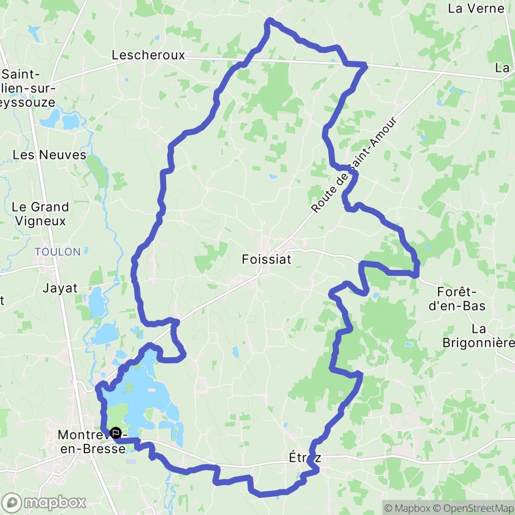Malafretaz : carte du parcours de randonnée - France