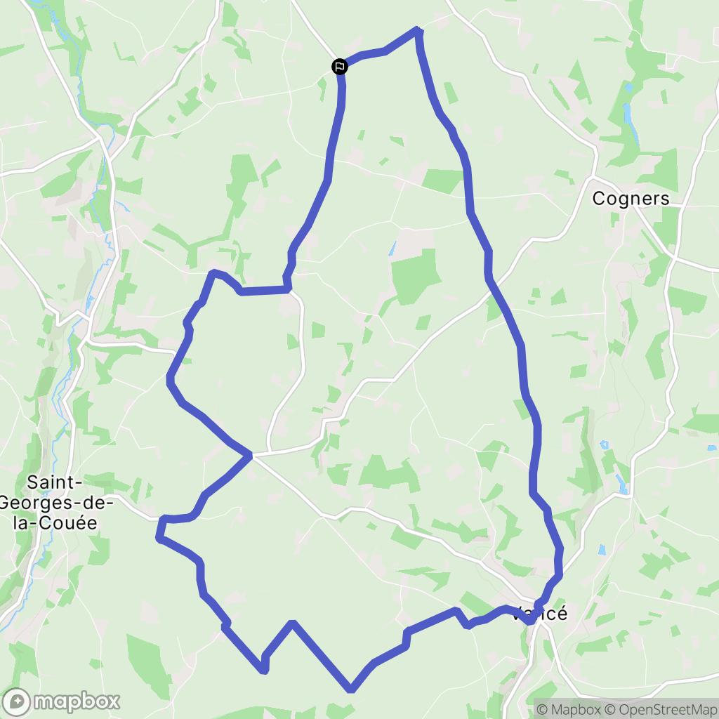 Val-d'Étangson : carte du parcours de randonnée - France