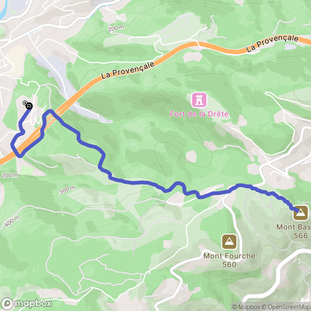 La Trinité : carte du parcours de randonnée - France