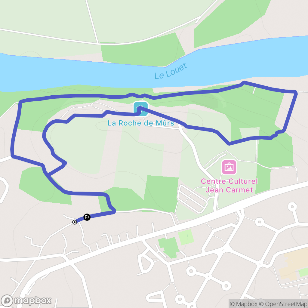 Mûrs-Erigné : carte du parcours de randonnée - France