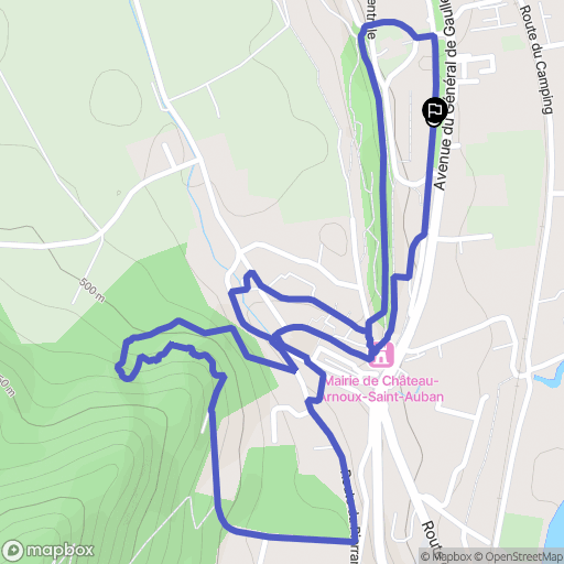 Château-Arnoux-Saint-Auban : carte du parcours de randonnée - France