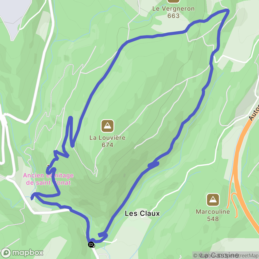 Montfort : carte du parcours de randonnée - France