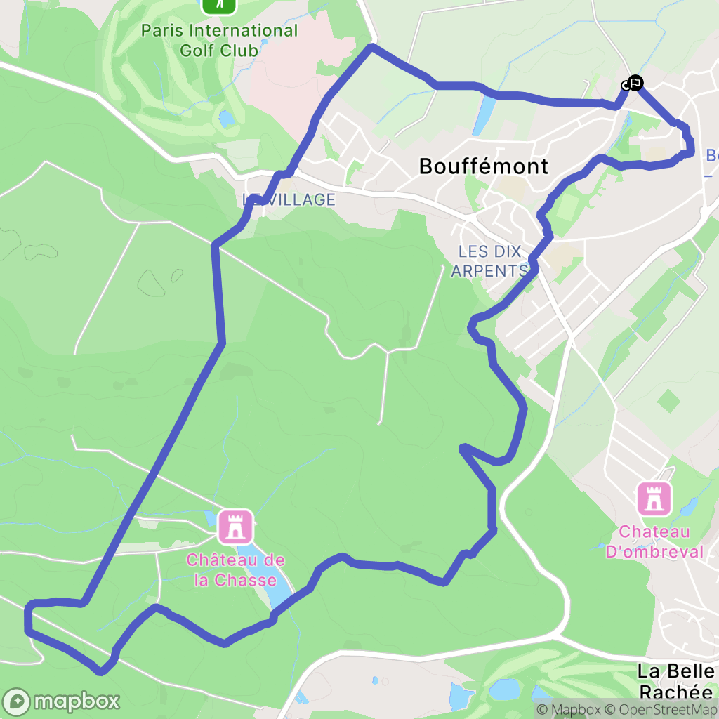 Bouffémont : carte du parcours de randonnée - France
