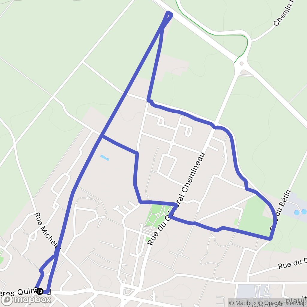 Neuville-de-Poitou : carte du parcours de randonnée - France