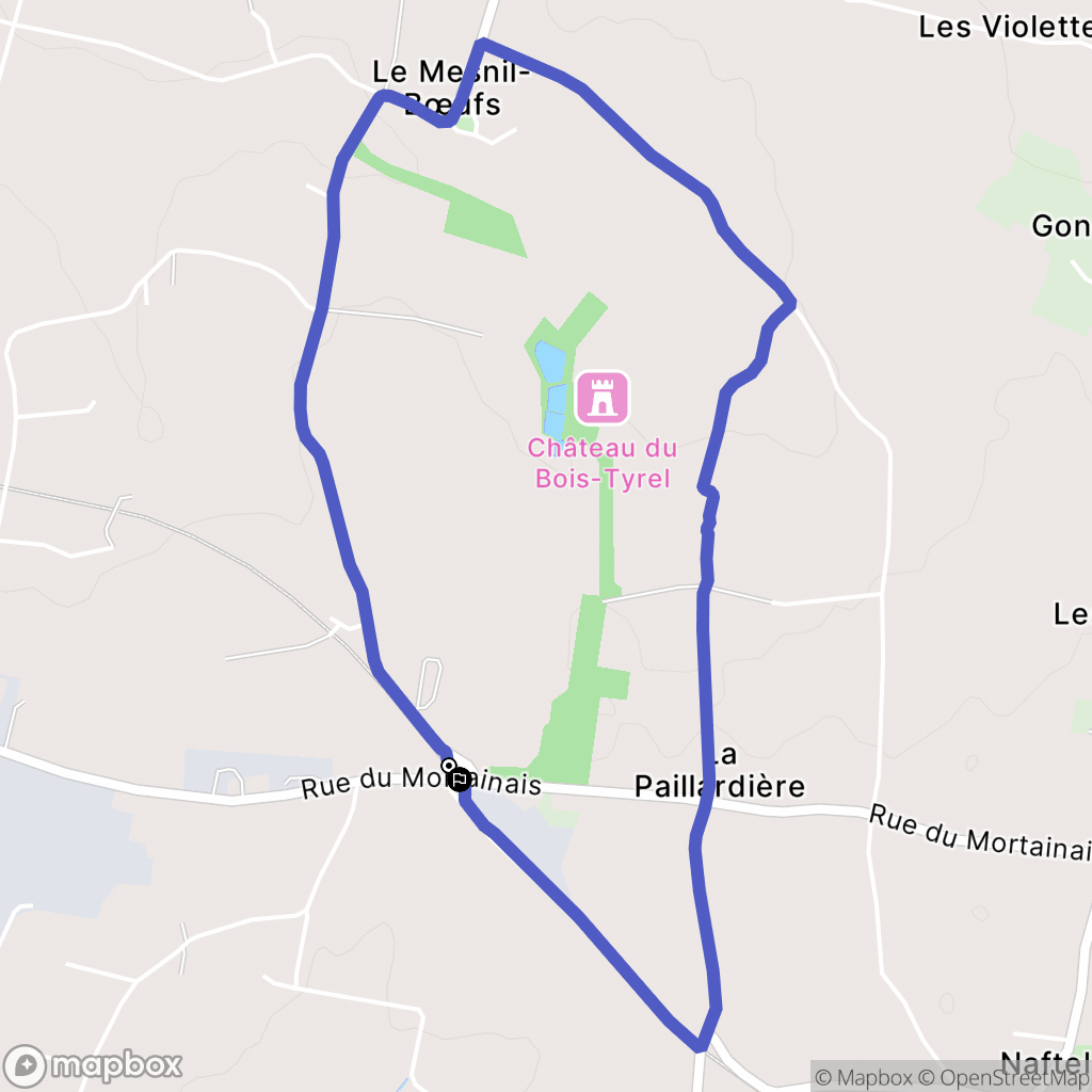 Isigny-le-Buat : carte du parcours de randonnée - France
