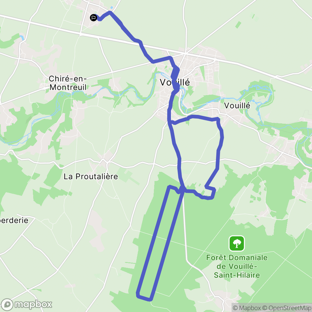 Frozes : carte du parcours de randonnée - France