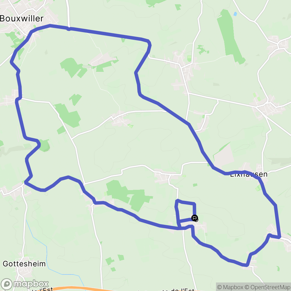 Wickersheim-Wilshausen : carte du parcours de randonnée - France