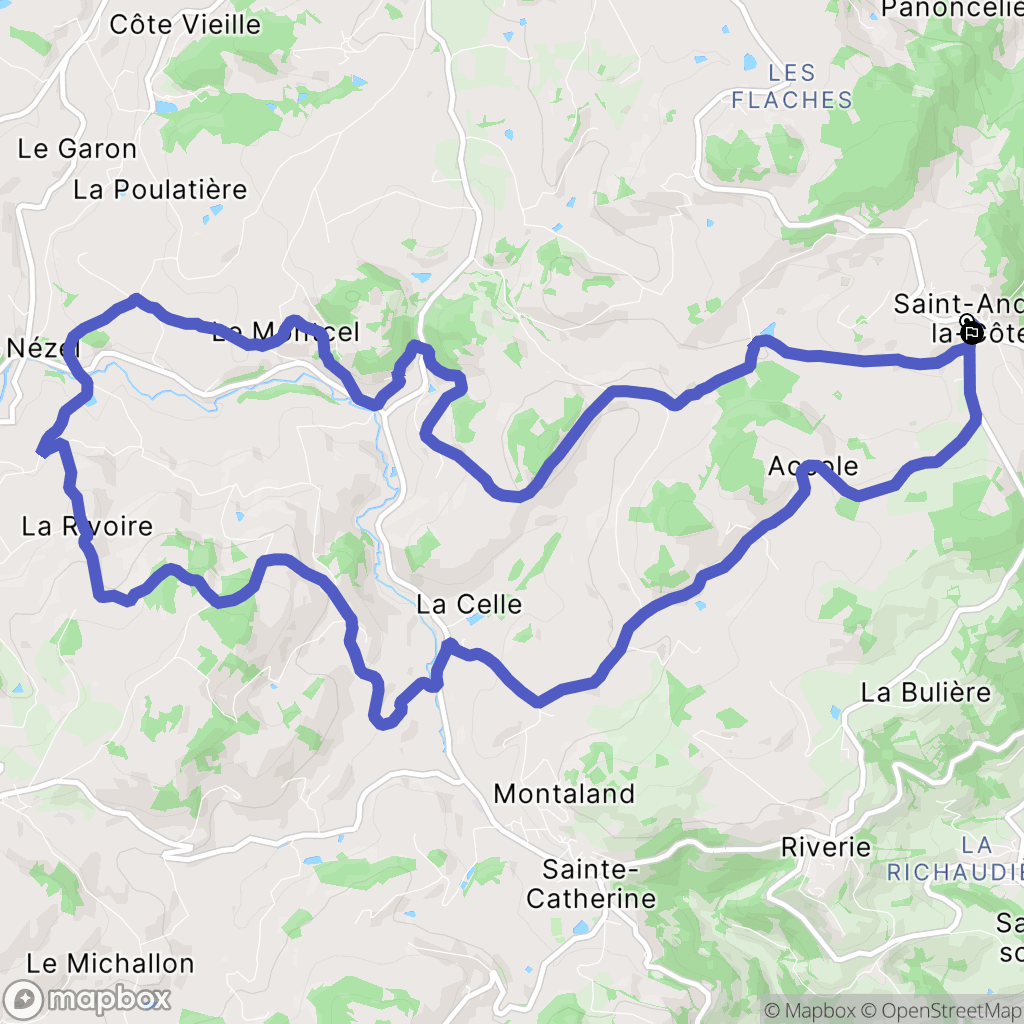 Saint-André-la-Côte : carte du parcours de randonnée - France
