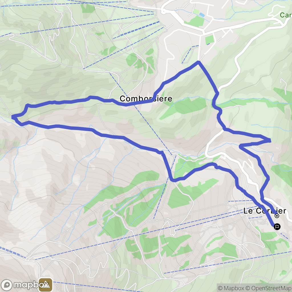 Villarembert : carte du parcours de randonnée - France