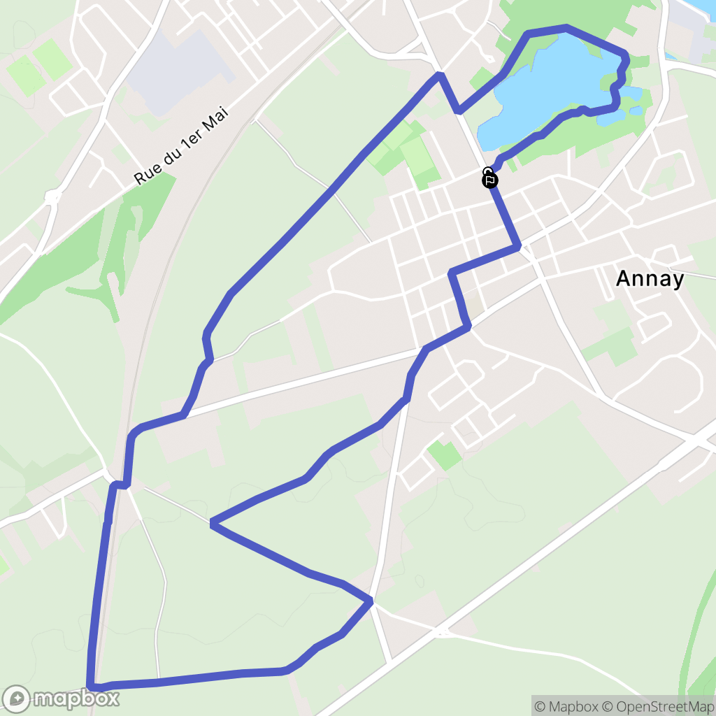 Annay : carte du parcours de randonnée - France