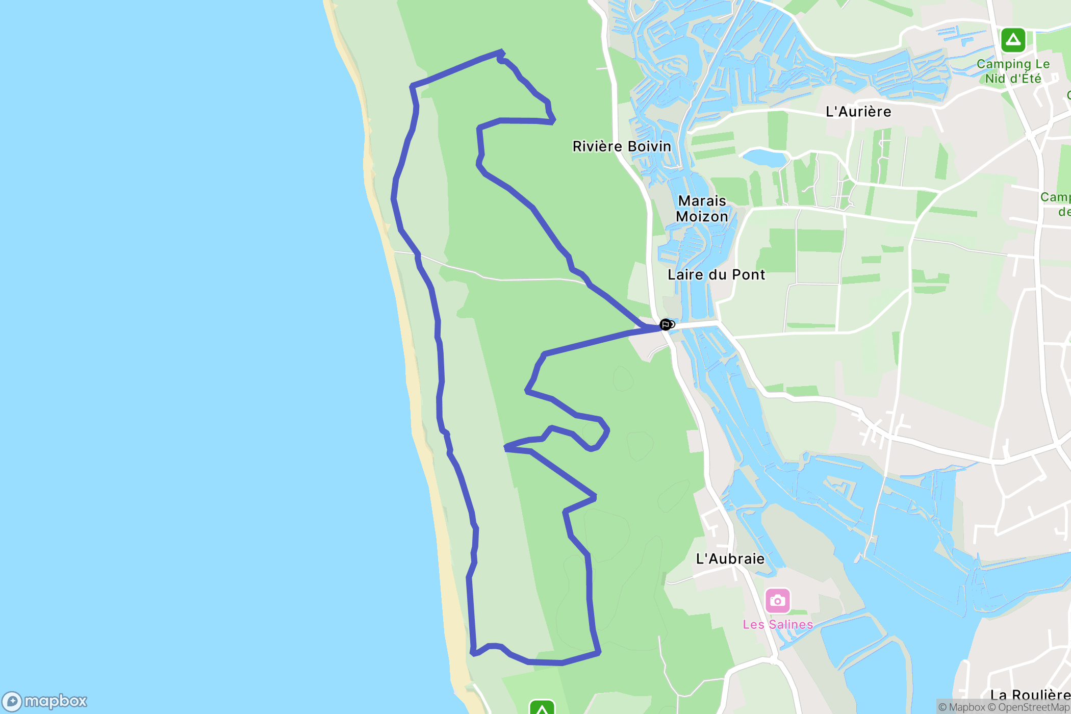Les Sables-d'Olonne : carte du parcours de randonnée - France