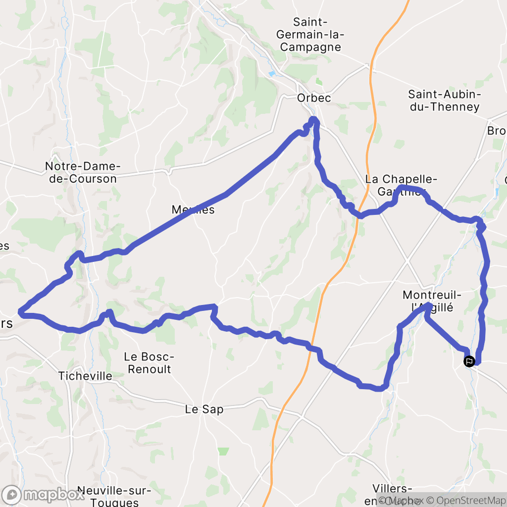 Mélicourt : carte du parcours de randonnée - France
