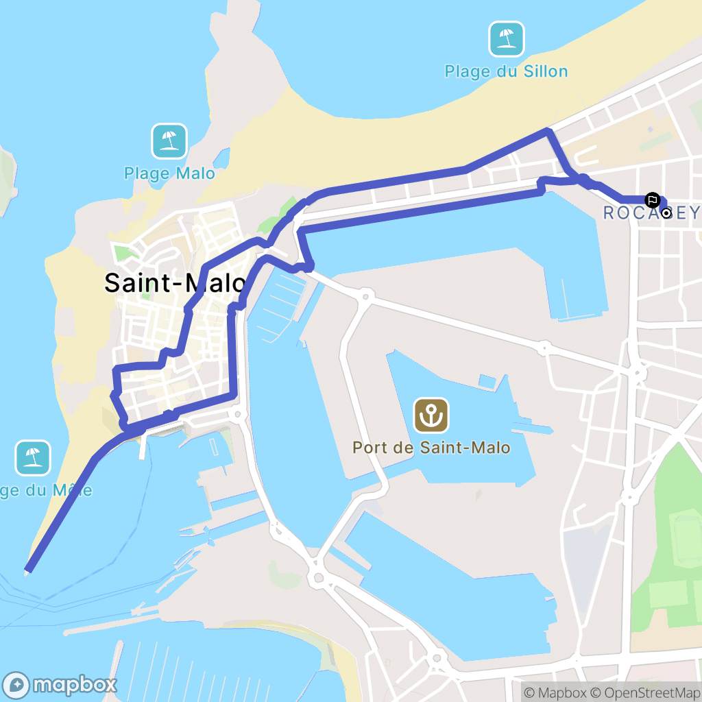 Saint-Malo : carte du parcours de randonnée - France