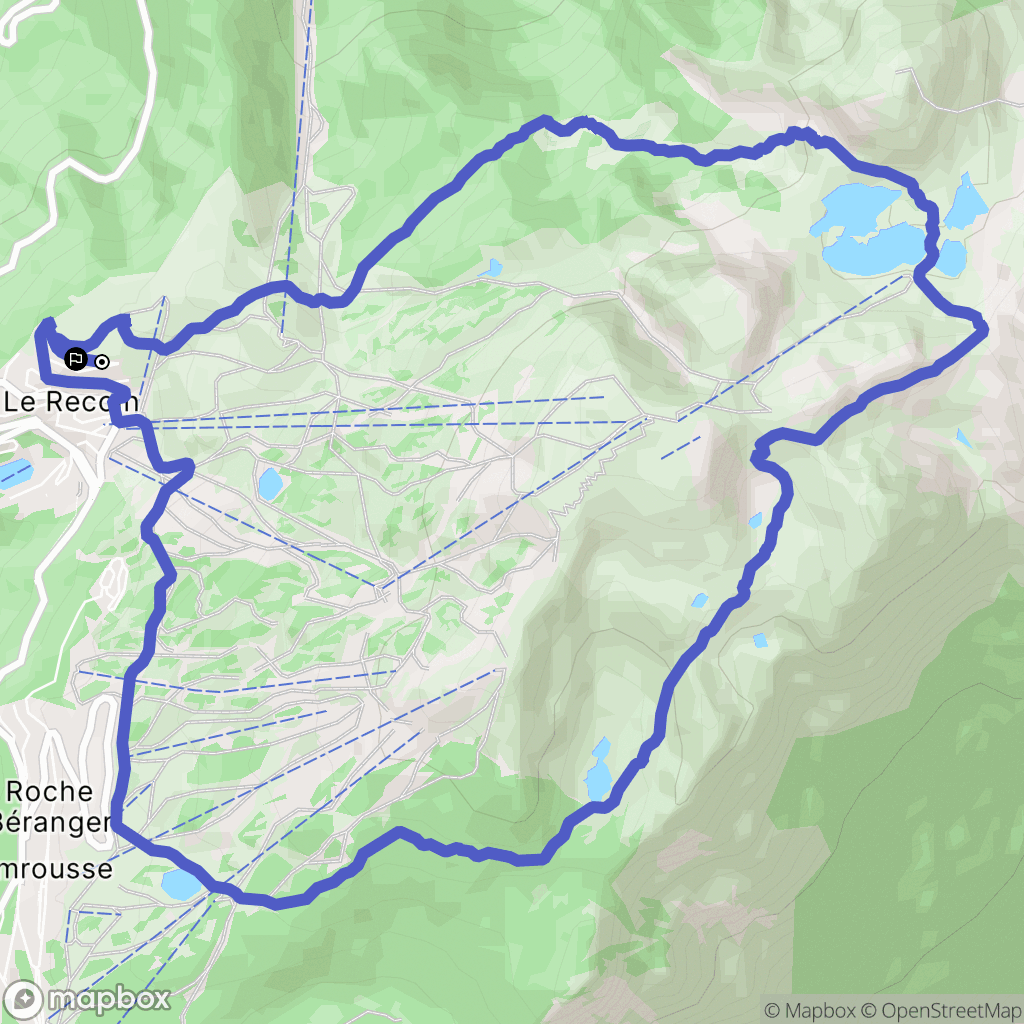 Chamrousse : carte du parcours de randonnée - France