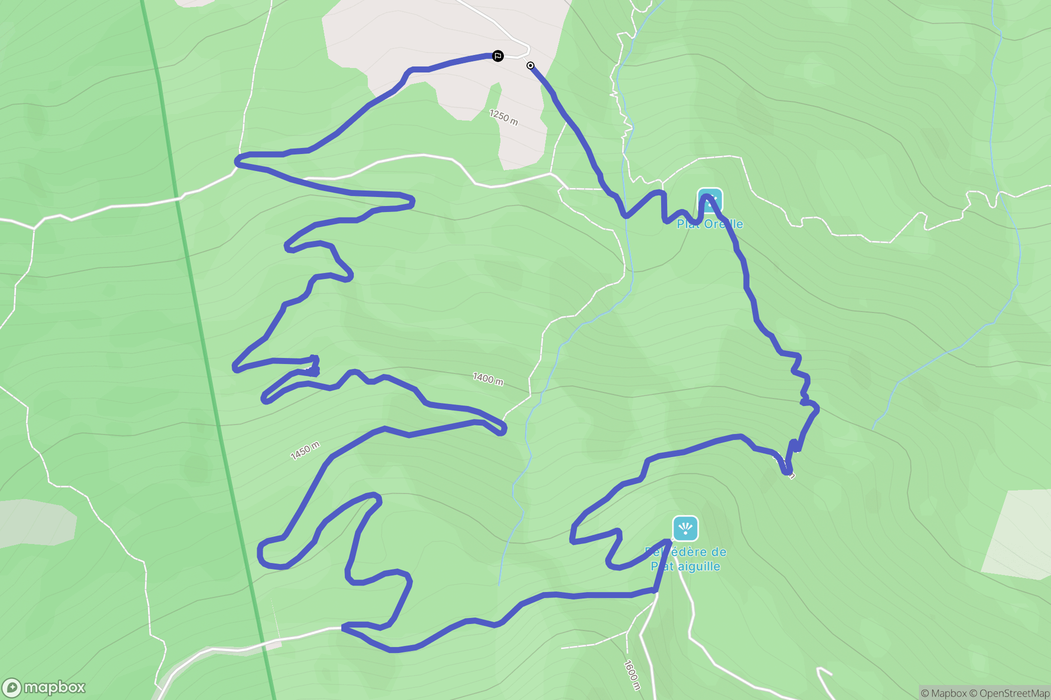 Baratier : carte du parcours de randonnée - France