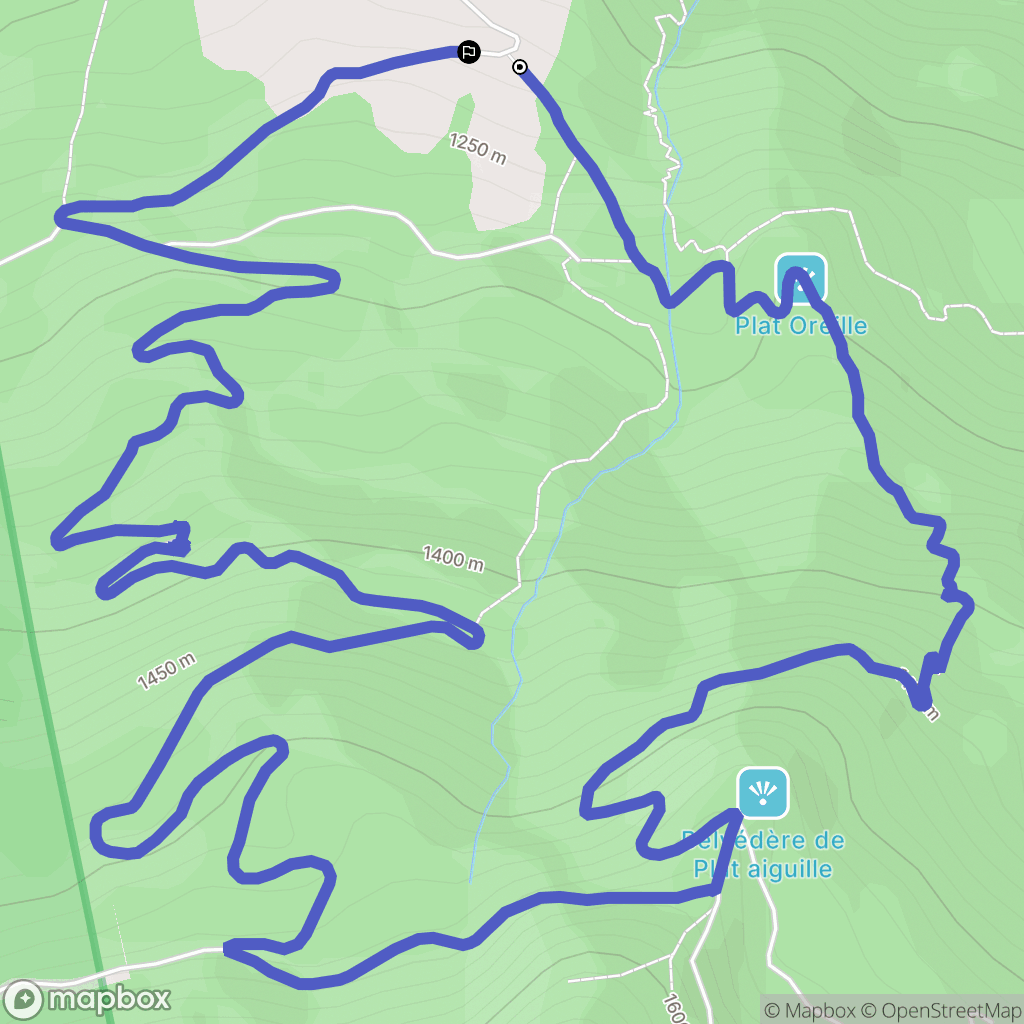 Baratier : carte du parcours de randonnée - France