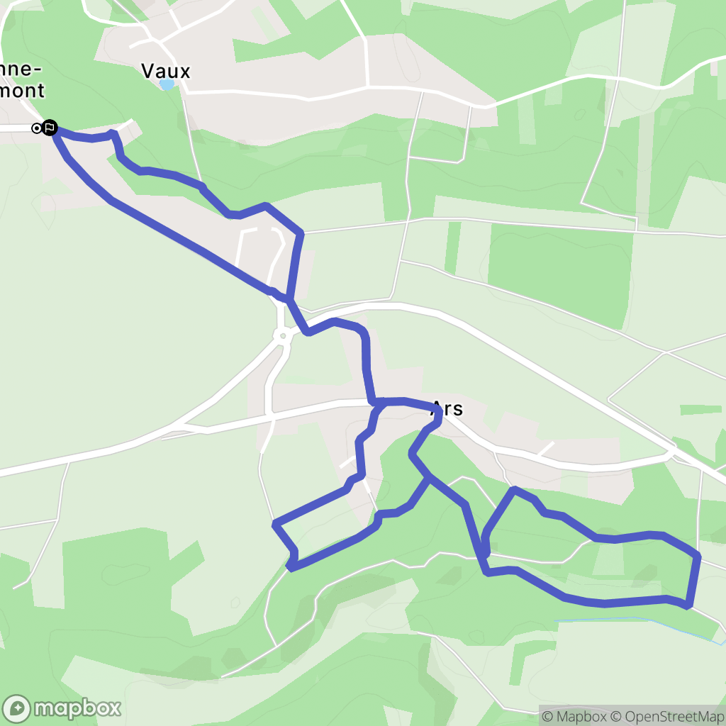Cambronne-lès-Clermont : carte du parcours de randonnée - France