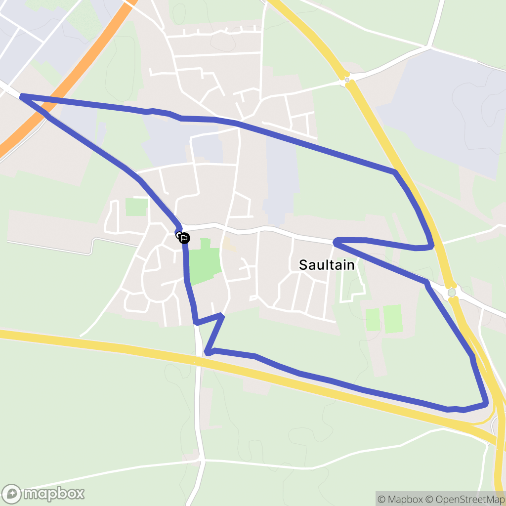 Saultain : carte du parcours de randonnée - France