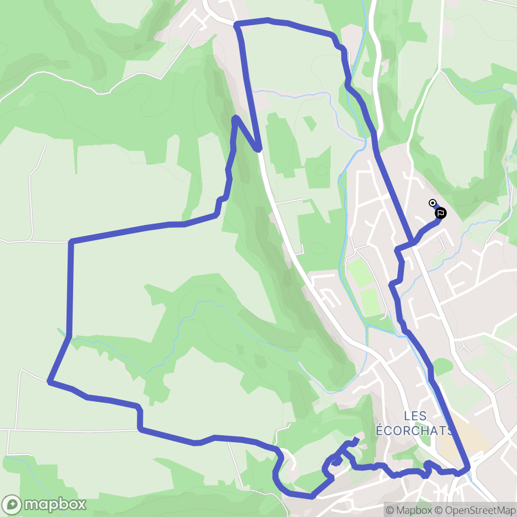 Montluel : carte du parcours de randonnée - France