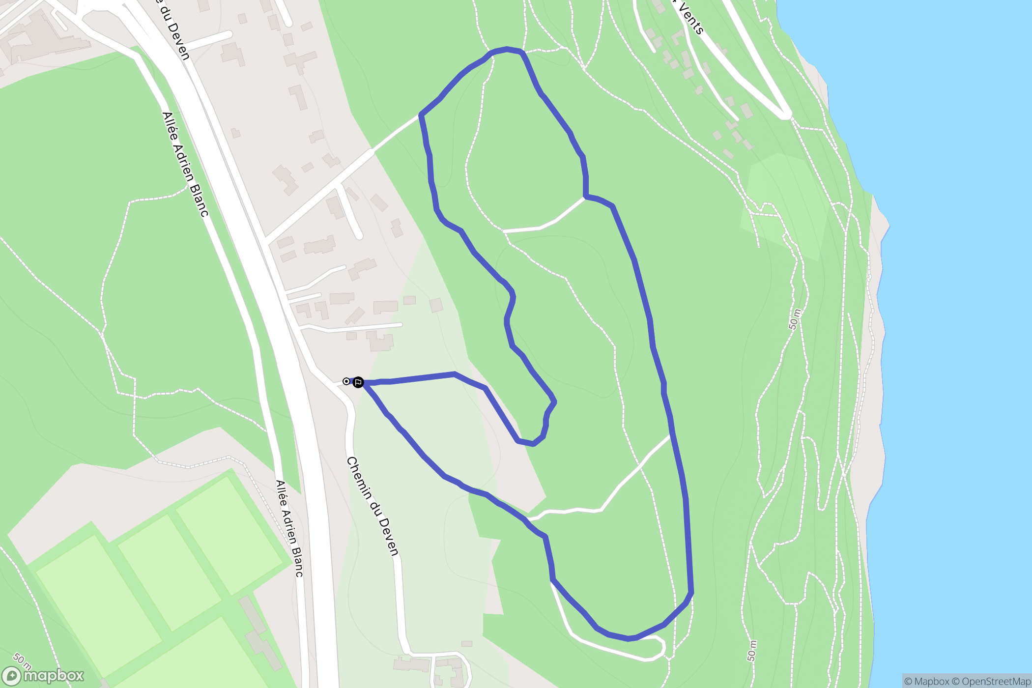 Istres : carte du parcours de randonnée - France