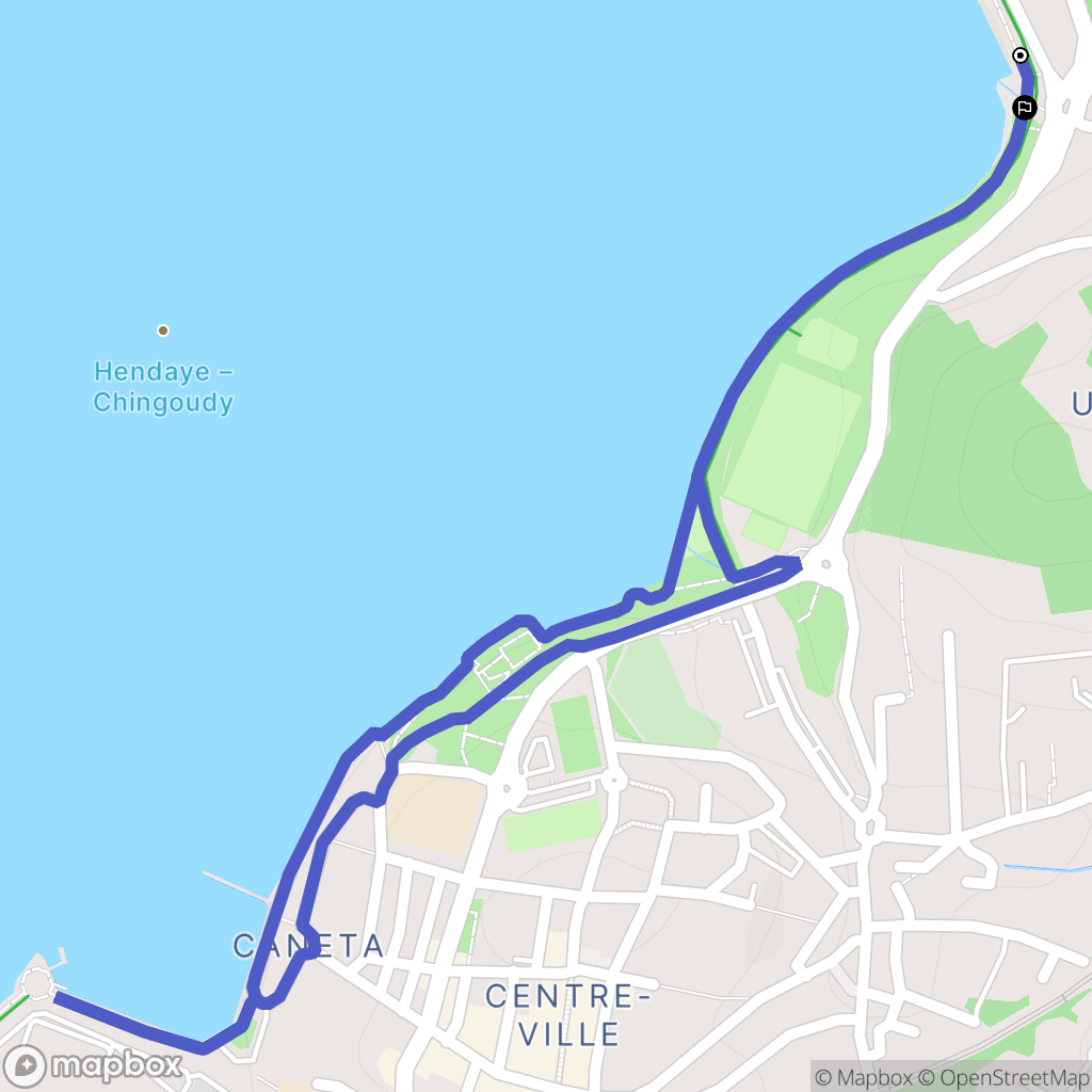 Hendaye : carte du parcours de randonnée - France