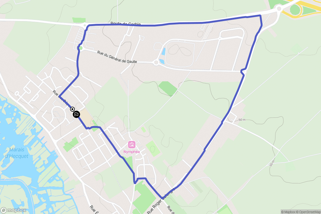 Camon : carte du parcours de randonnée - France