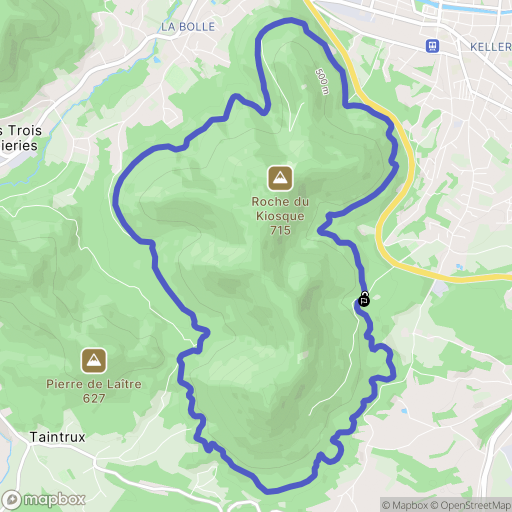Saint-Dié-des-Vosges : carte du parcours de randonnée - France