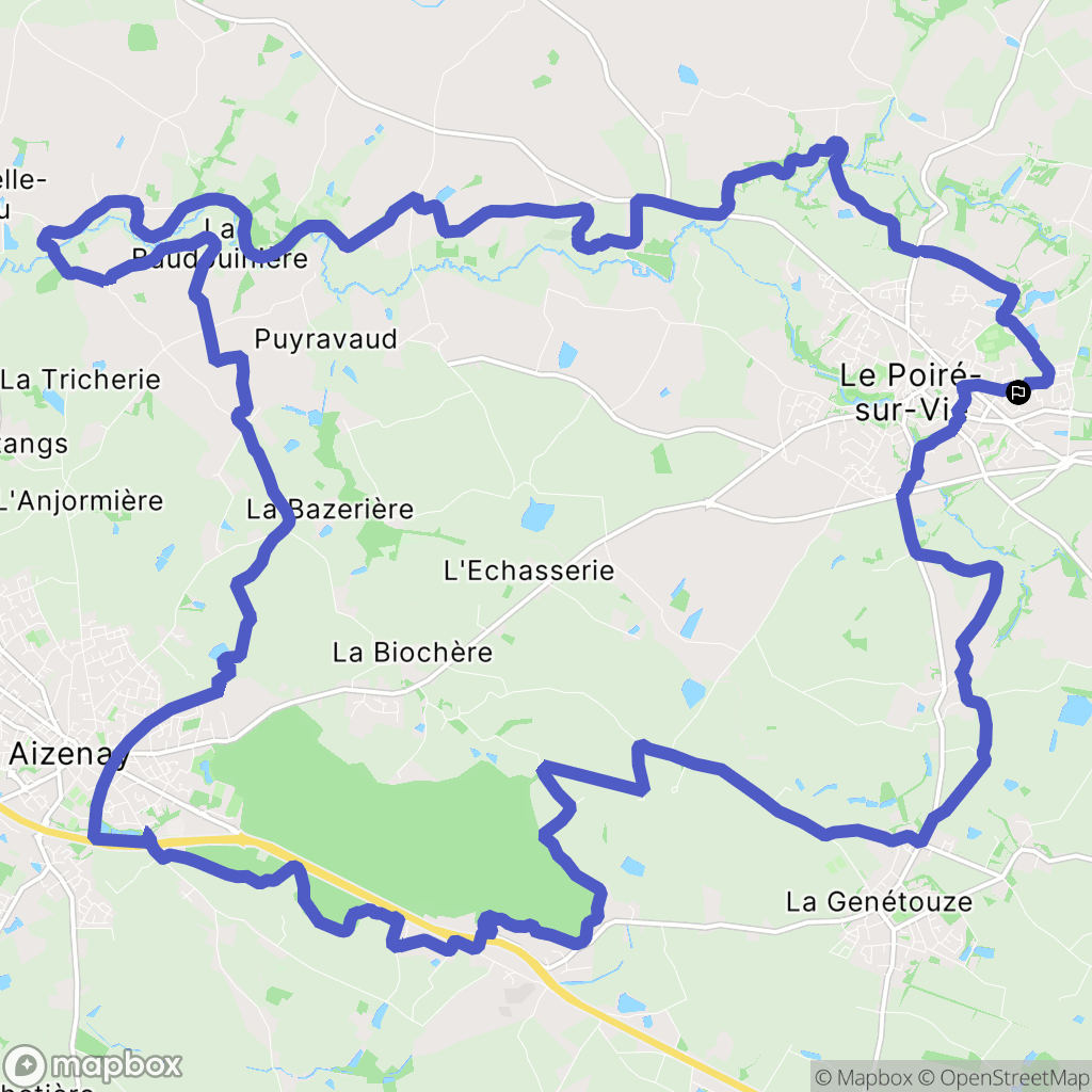 Le Poiré-sur-Vie : carte du parcours de randonnée - France