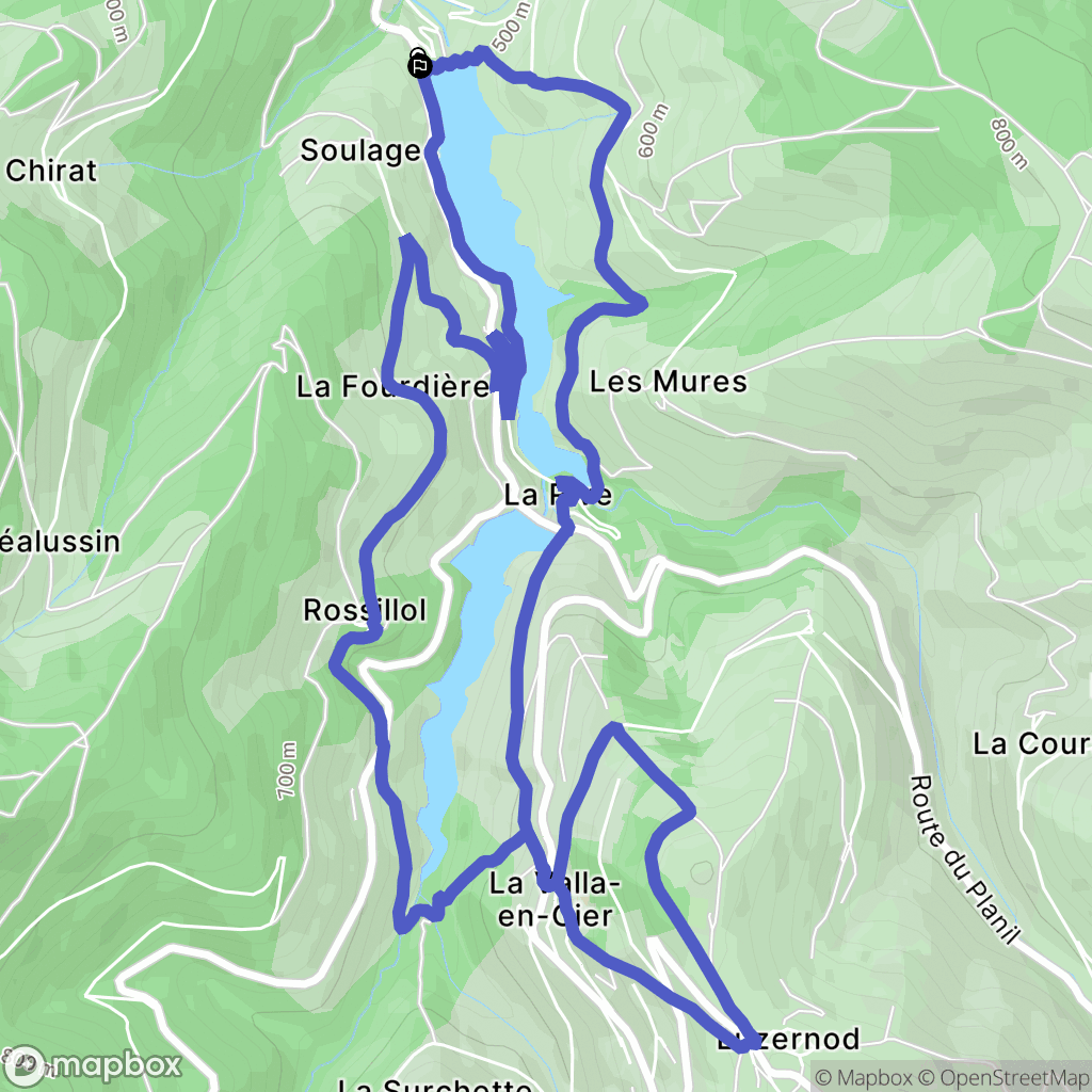 Saint-Chamond : carte du parcours de randonnée - France