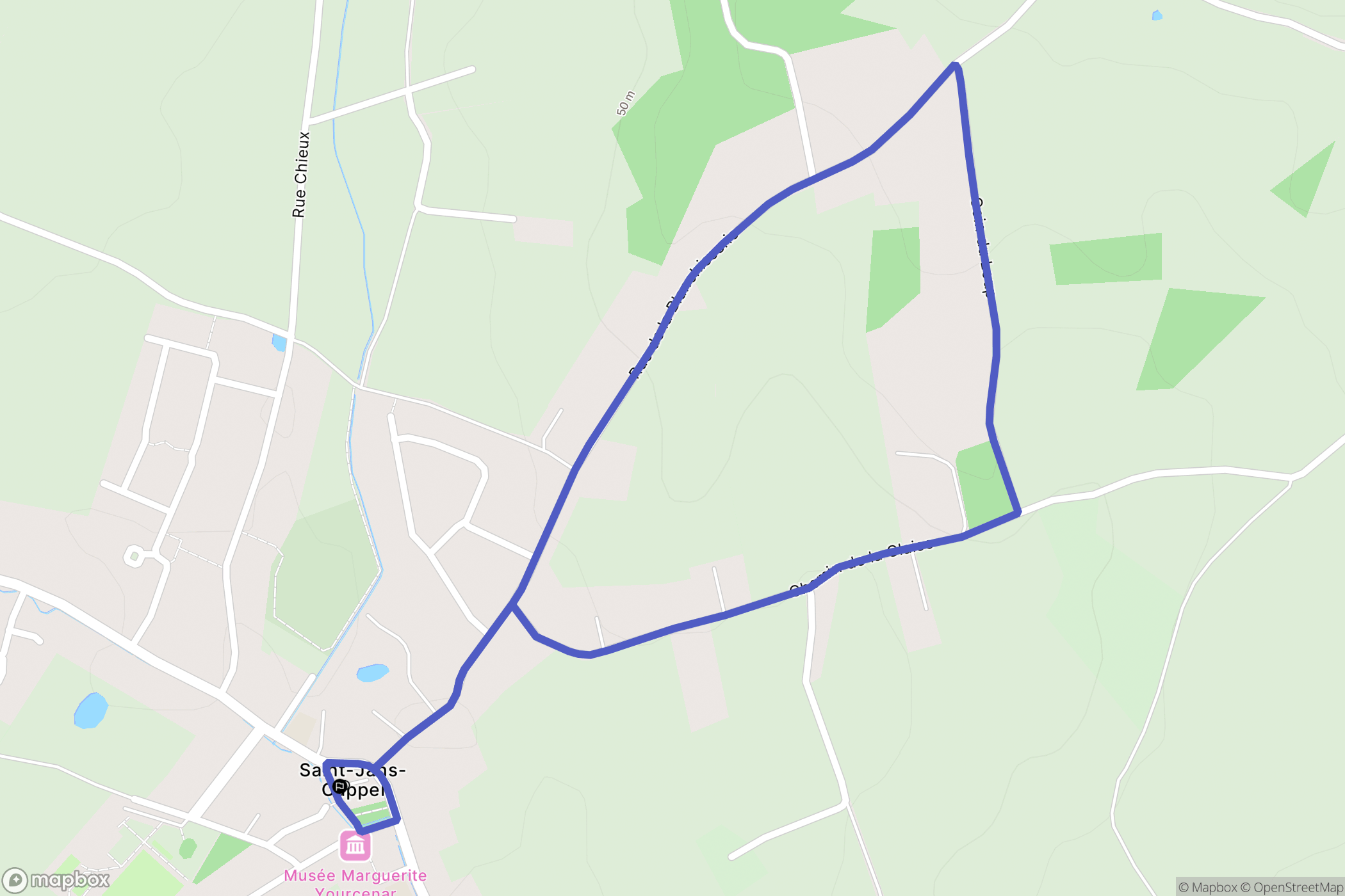 Saint-Jans-Cappel : carte du parcours de randonnée - France