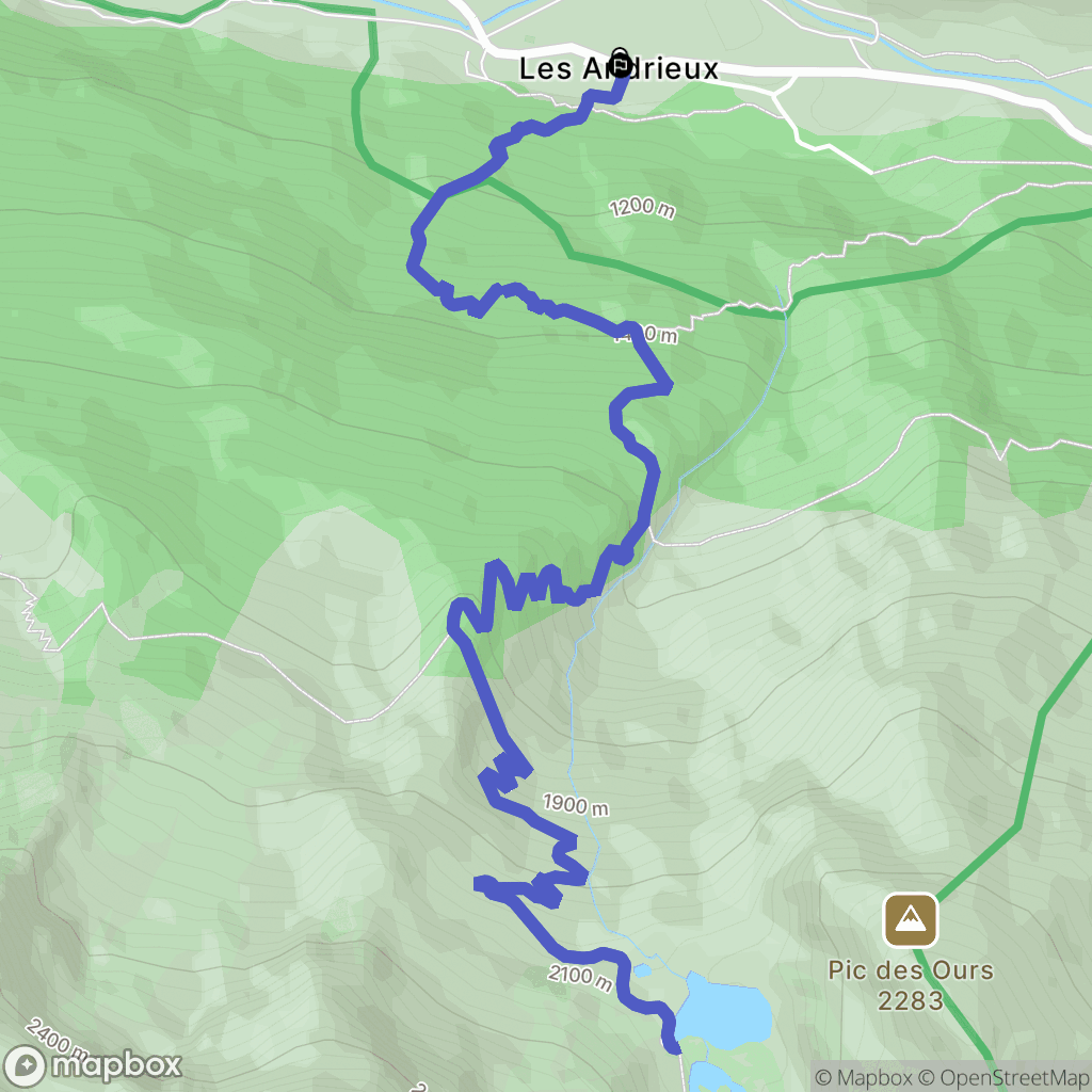 La Chapelle-en-Valgaudémar : carte du parcours de randonnée - France