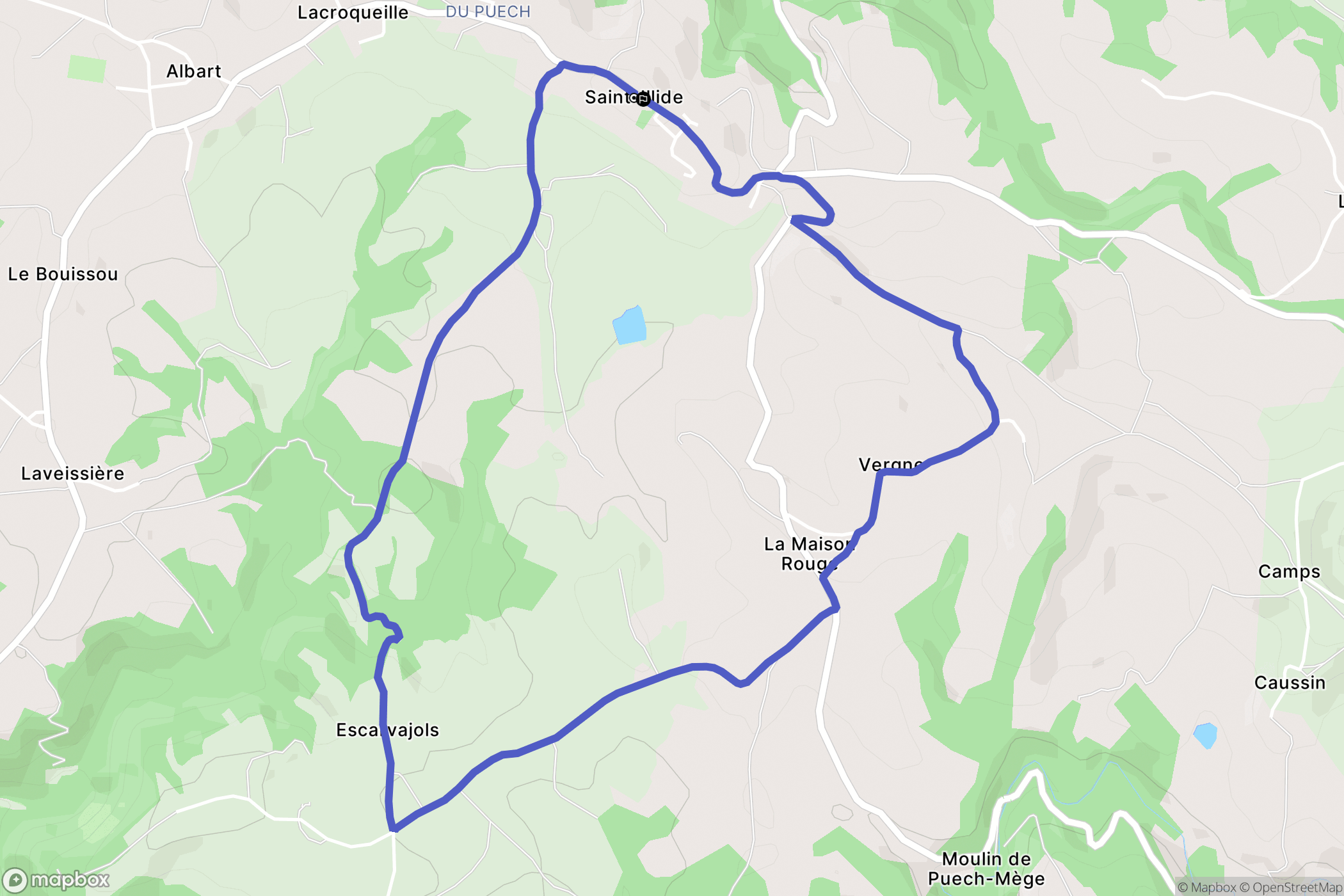 Saint-Illide : carte du parcours de randonnée - France