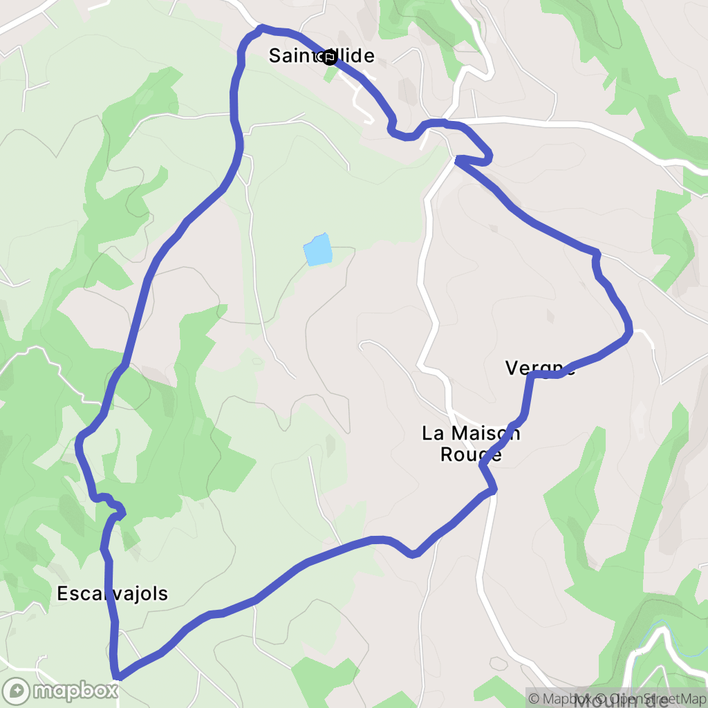 Saint-Illide : carte du parcours de randonnée - France