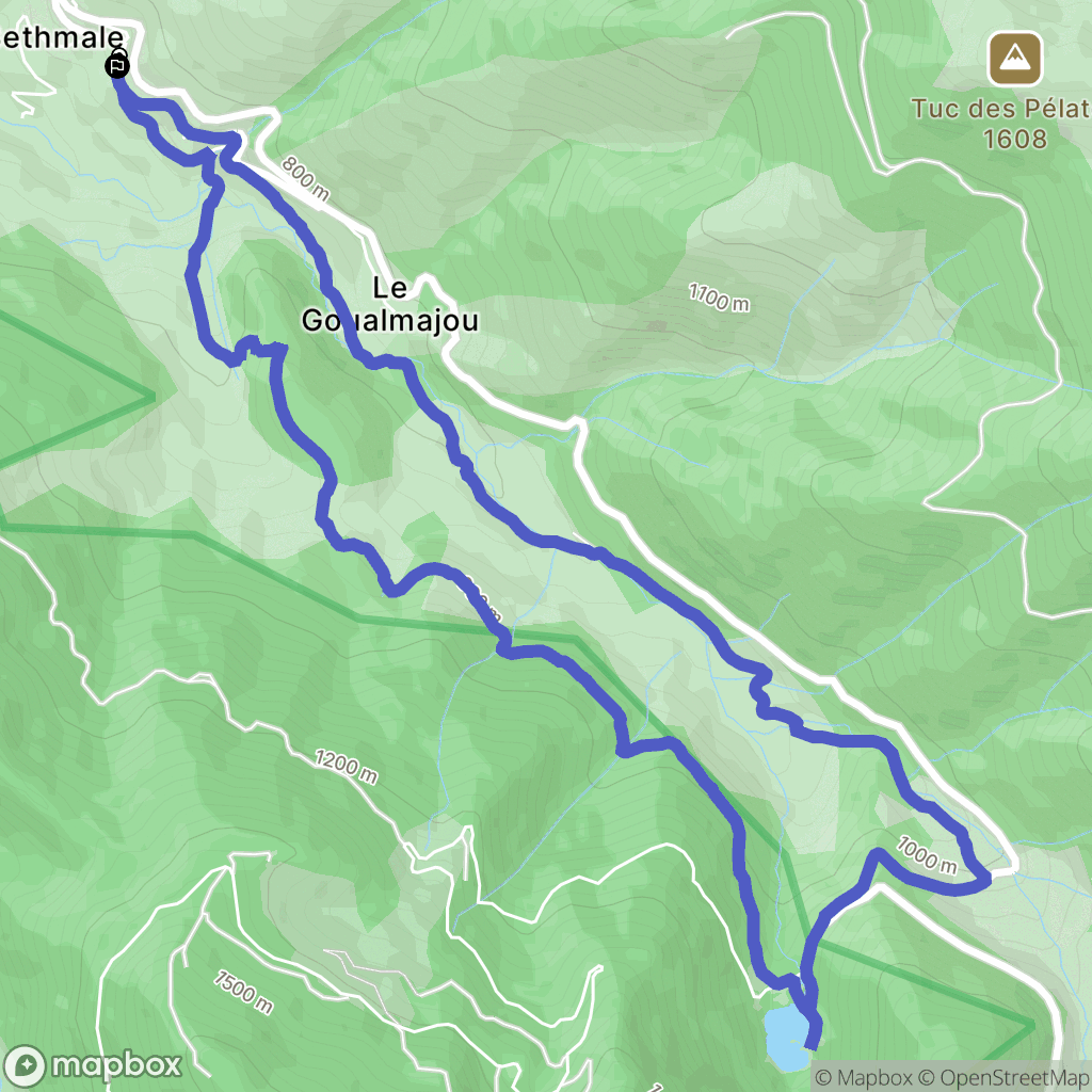 Bethmale : carte du parcours de randonnée - France