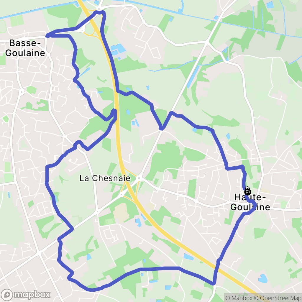 Haute-Goulaine : carte du parcours de randonnée - France