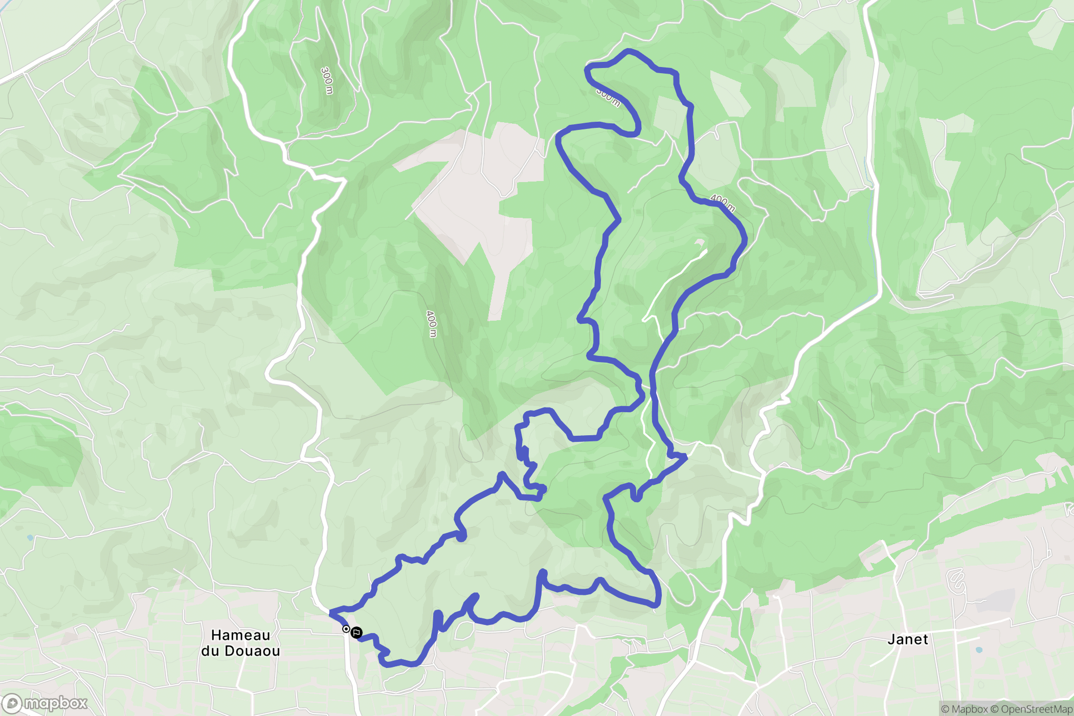 Lambesc : carte du parcours de randonnée - France