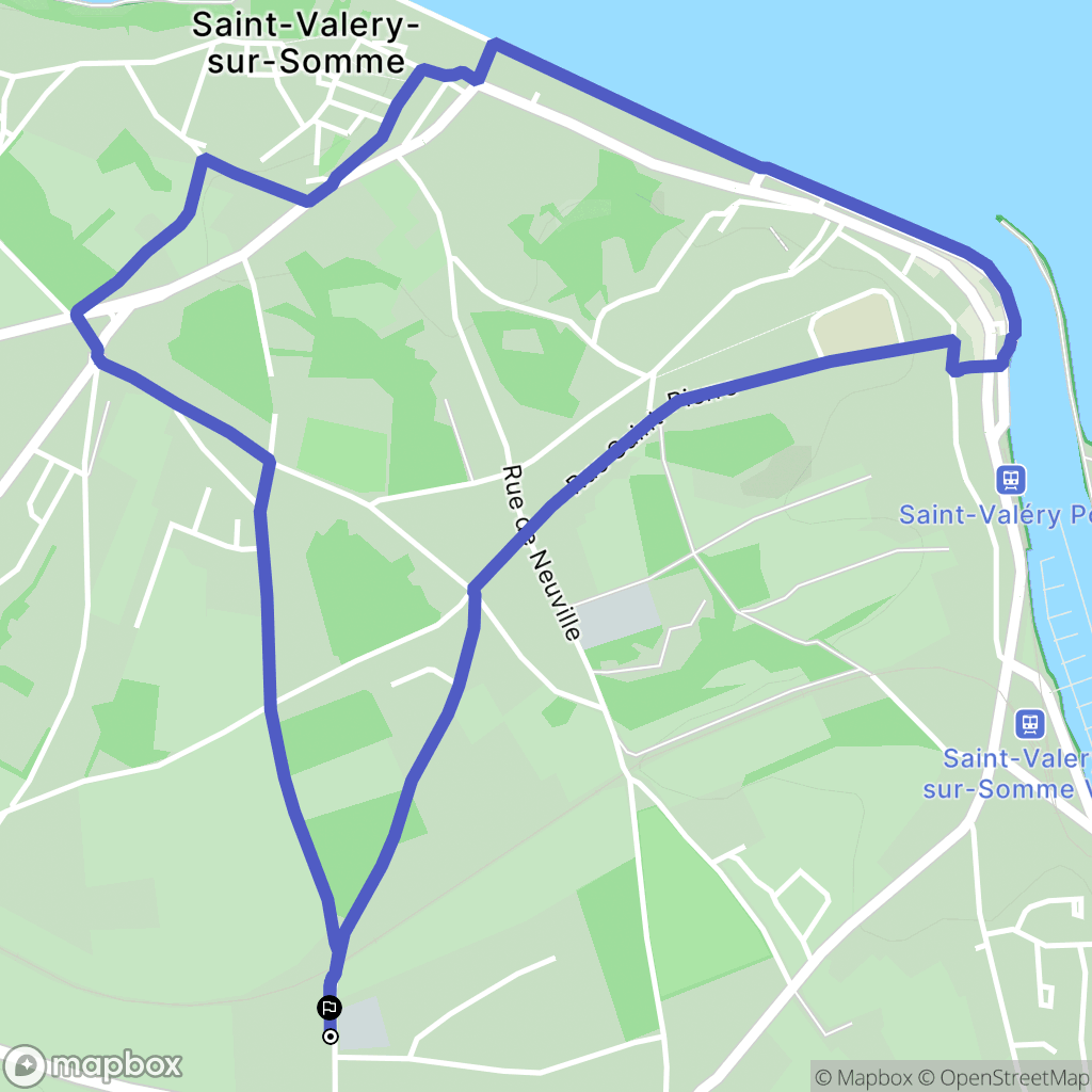Saint-Valery-sur-Somme : carte du parcours de randonnée - France