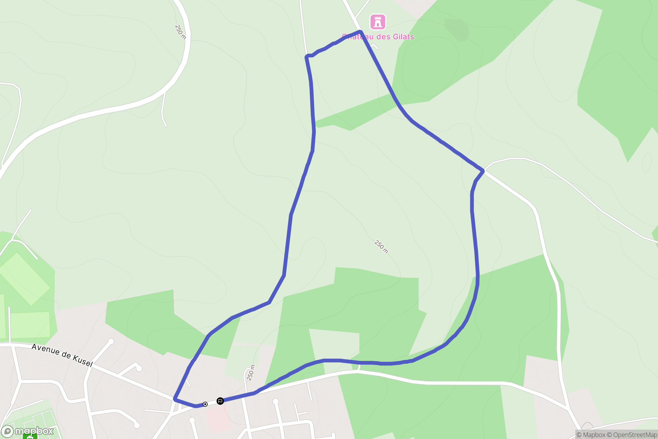 Toucy : carte du parcours de randonnée - France