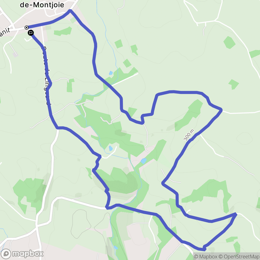 Saint-Michel-de-Montjoie : carte du parcours de randonnée - France