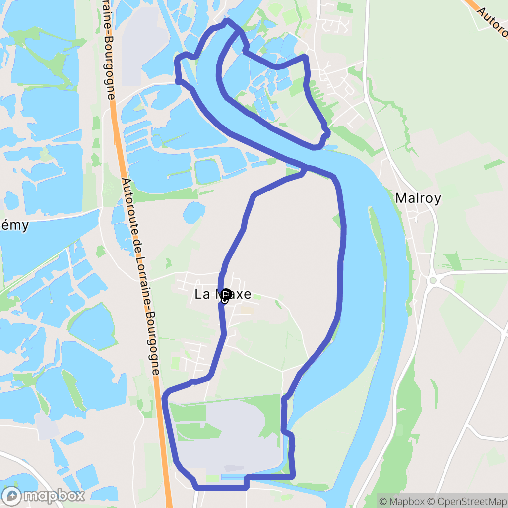 La Maxe : carte du parcours de randonnée - France
